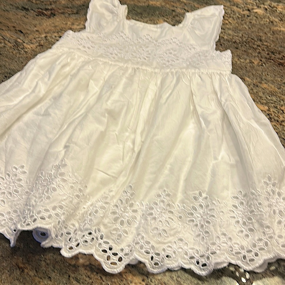 White eyelet dress lined